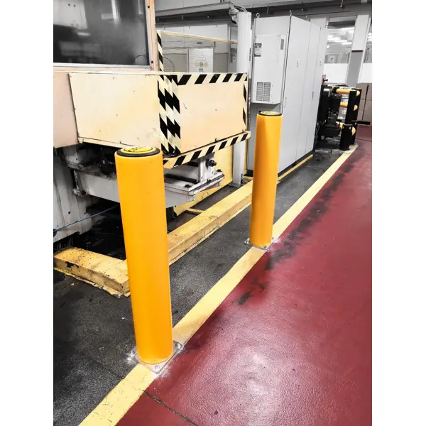 Bezpečnostná zábrana A-SAFE, nárazuodolný stĺp HeavyDuty Bollard – žltá, v. 1200 mm, pr. 210 mm
