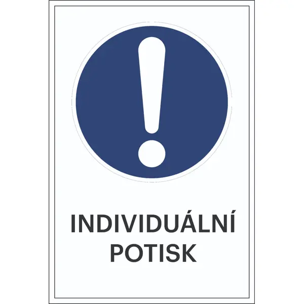 Sicherheitsbefehlkennzeichnung, Allgemeine Befehlskennzeichnung, individueller Text – Aluminium-Kompositwerkstoff, 500×750 mm