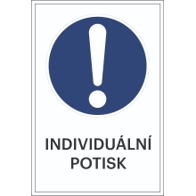 Sicherheitsbefehlkennzeichnung, Allgemeine Befehlskennzeichnung, individueller Text – Folie, 100×150 mm