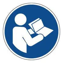 Sicherheitsbefehlkennzeichnung, Anleitung beachten – Antirutsch-PVC, D. 600 mm