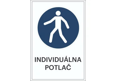 Sicherheitsbefehlkennzeichnung – Fußgängerzone + individueller Text