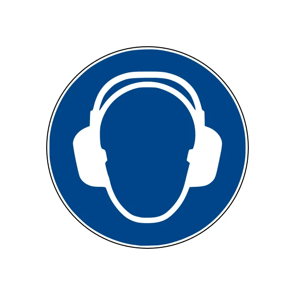 Sicherheitsbefehlkennzeichnung, Gehörschutz benutzen – Aluminium-Kompositwerkstoff, D. 200 mm