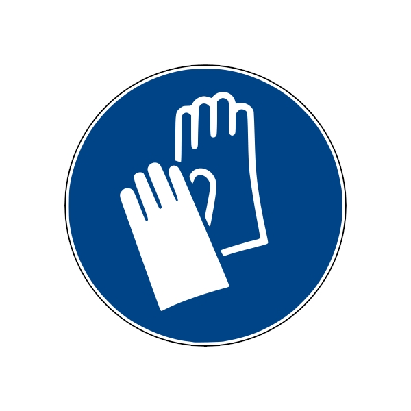 Sicherheitsbefehlkennzeichnung, Handschutz benutzen – Antirutsch-PVC, D. 400 mm