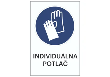 Sicherheitsbefehlkennzeichnung – Handschutz benutzen + individueller Text