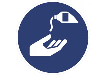 Sicherheitsbefehlkennzeichnung – Hautschutz