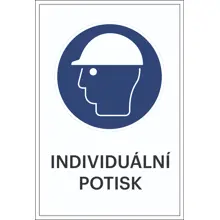 Sicherheitsbefehlkennzeichnung, Schutzhelm benutzen, individueller Text – Aluminium-Kompositwerkstoff, 300×450 mm