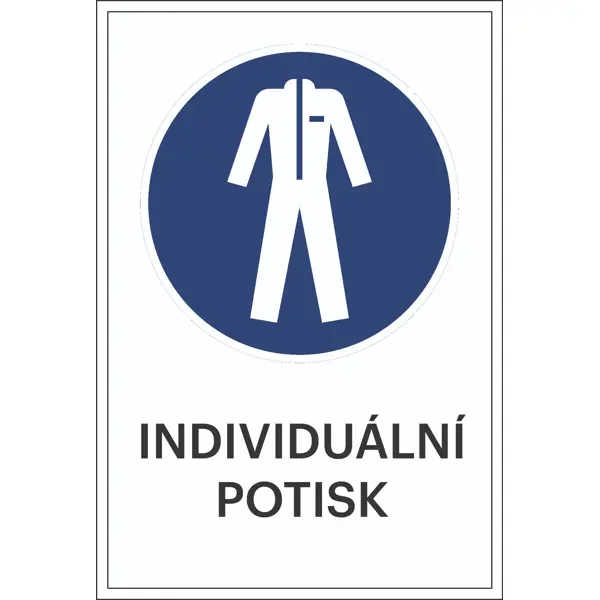 Sicherheitsbefehlkennzeichnung, Schutzkleidung benutzen, individueller Text – Aluminium-Kompositwerkstoff, 300×450 mm