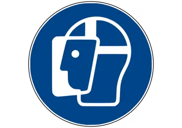 Sicherheitsbefehlkennzeichnung – Schutzmaske benutzen