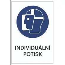 Sicherheitsbefehlkennzeichnung, Schutzmaske benutzen, individueller Text – Aluminium-Kompositwerkstoff, 400×600 mm