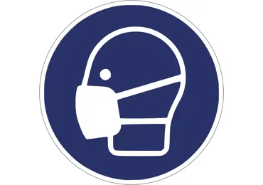 Sicherheitsbefehlkennzeichnung – Schutzmaske tragen