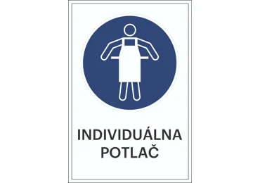 Sicherheitsbefehlkennzeichnung – Schutzschürze benutzen + individueller Text