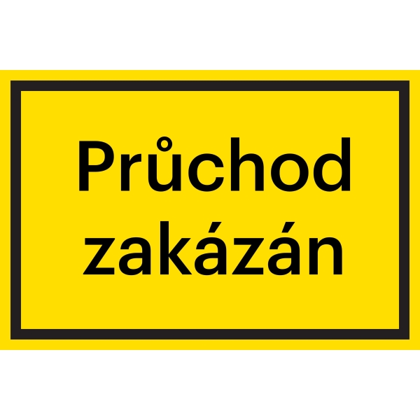 Sicherheitsmarkierung, ''Durchgang verboten'' – Aluminium-Kompositwerkstoff, 200×133 mm