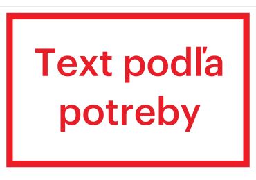 Sicherheitsmarkierung – Text nach Bedarf, weißer Hintergrund – roter Text