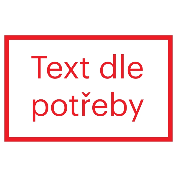 Sicherheitsmarkierung, Text nach Wunsch – Aluminium-Kompositwerkstoff, rot-weiß, 200×133 mm