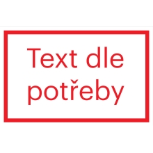 Sicherheitsmarkierung, Text nach Wunsch – Folie, rot-weiß, 400×266 mm