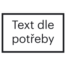 Sicherheitsmarkierung, Text nach Wunsch – Folie, schwarz-weiß, 200×133 mm