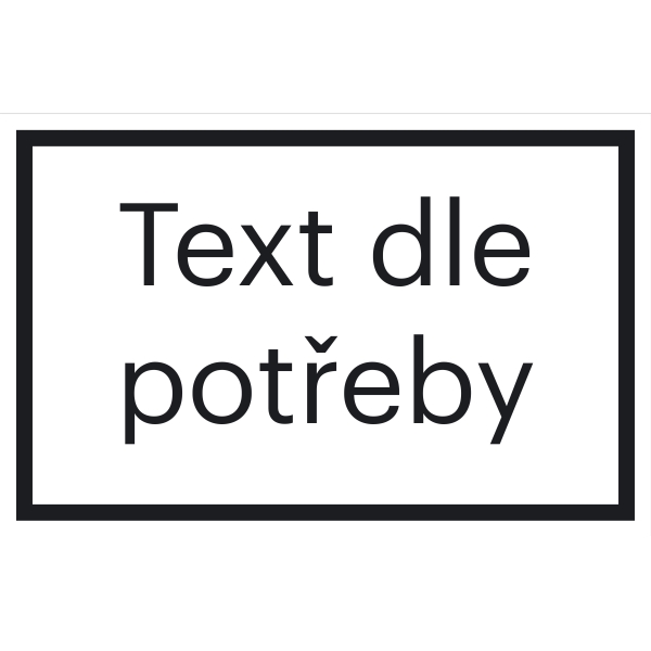 Sicherheitsmarkierung, Text nach Wunsch – Folie, schwarz-weiß, 400×266 mm