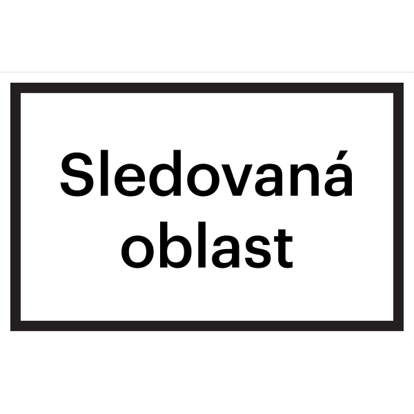 Sicherheitsmarkierung, ''Überwachteter Bereich'' – Aluminium-Kompositwerkstoff, 200×133 mm