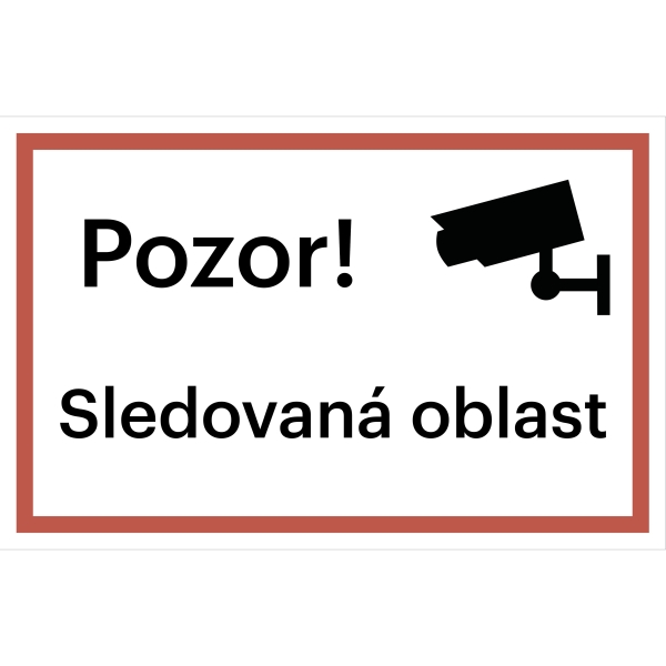 Sicherheitsmarkierung, Überwachteter Bereich (Version 1) – Aluminium-Kompositwerkstoff, 200×133 mm