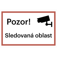 Sicherheitsmarkierung, Überwachteter Bereich (Version 1) – Folie, 400×266 mm
