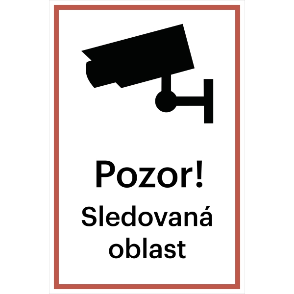 Sicherheitsmarkierung, Überwachteter Bereich (Version 2) – Folie, 200×133 mm