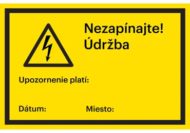 Sicherheitsmarkierung – Wartungsarbeiten mit Piktogramm