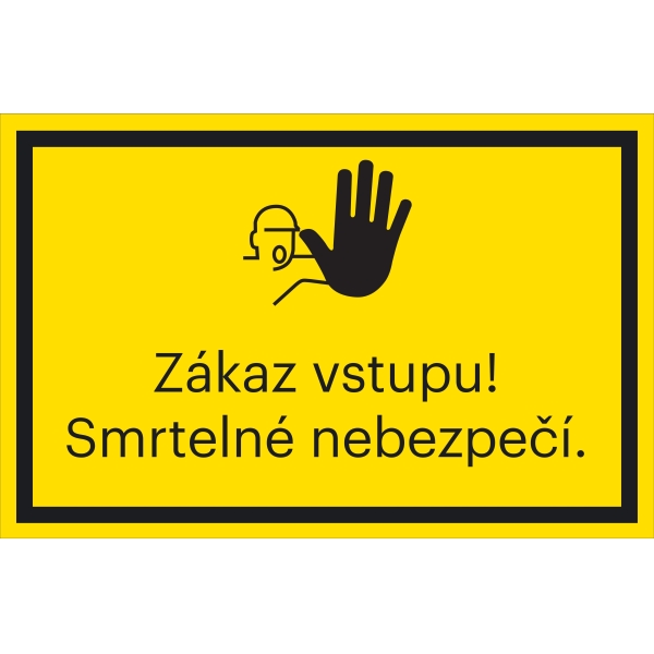 Sicherheitsmarkierung, ''Zutritt verboten! Lebensgefahr'' – Aluminium-Kompositwerkstoff, 200×133 mm