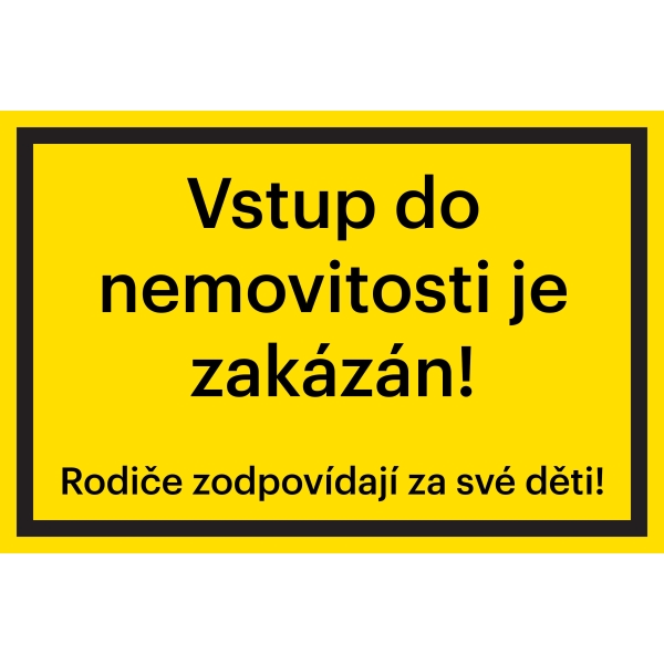 Sicherheitsmarkierung, ''Zutritt zum Gebäude verboten!'' – Aluminium-Kompositwerkstoff, 200×133 mm