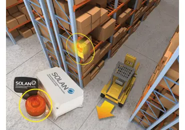 Signalisierungssystem für Gabelstapler in Lagern und Produktion