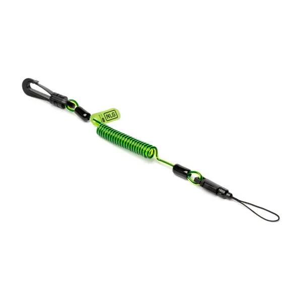 Spiral-Befestigungsschnur NLG Lanyard, klein – Kunststoff, grün