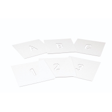 Sprühschablone – Kunststoff, 0-9, Zeichenhöhe 50 mm, 10er-Pack