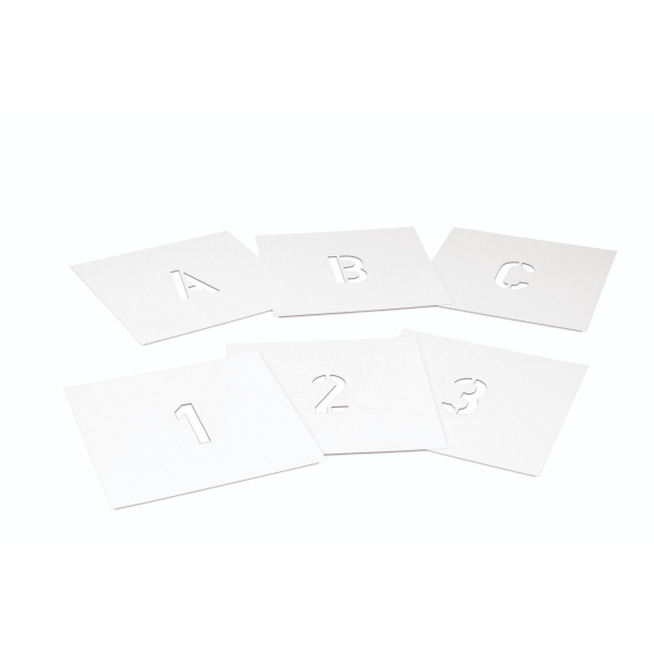 Sprühschablone – Kunststoff, 0-9, Zeichenhöhe 50 mm, 10er-Pack