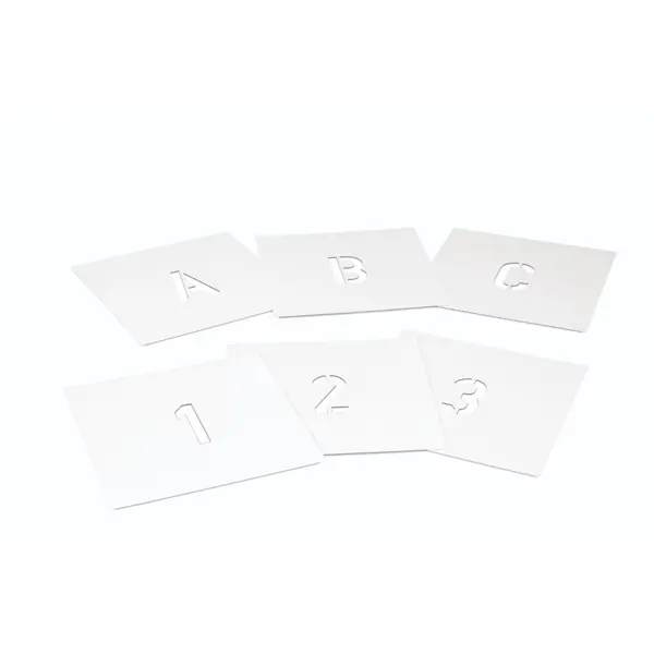 Sprühschablone – Kunststoff, 0-9, Zeichenhöhe 50 mm, 10er-Pack