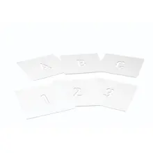 Sprühschablone – Kunststoff, A-Z (Englisches Alphabet), Zeichenhöhe 50 mm, 26er-Pack
