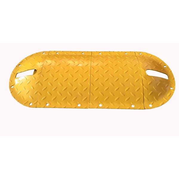 Stahl-Retarder – Kabelbrücke 25 km/h, 40 t–250×360×50 mm, gelb