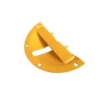 Stahl-Retarder – Kabelbrücke 25 km/h, 40 t, 2er-Set, Endstück – 180×360×50 mm, gelb