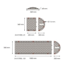 Stahl-Retarder – Kabelbrücke 25 km/h, 40 t, 2er-Set, Endstück – 180×360×50 mm, gelb