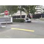 Stahl-Retarder – Kabelbrücke 25 km/h, 40t – 1000×360×50 mm, gelb