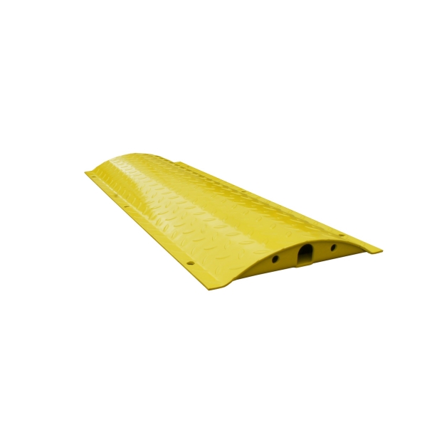 Stahl-Retarder – Kabelbrücke 25 km/h, 40t – 1000×360×50 mm, gelb