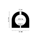 Stoßstange aus vulkanisiertem Gummi Heavy Duty Rubber 900 – 100×100×900 mm