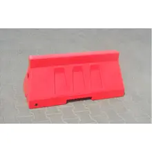 Straßenleitplanke aus Kunststoff 50 – PE, Rot, 500×400×1006 mm