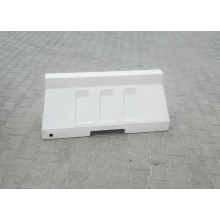 Straßenleitplanke aus Kunststoff 50 – PE, Weiß, 500×400×1006 mm