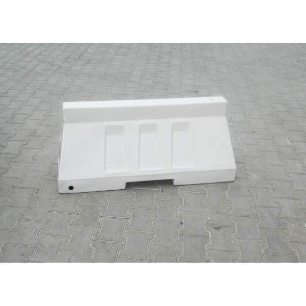 Straßenleitplanke aus Kunststoff 50 – PE, Weiß, 500×400×1006 mm