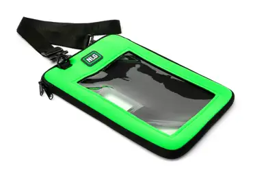 Tablettetui NLG mit 3 kg Tragfähigkeit – Kunststoff, grün-schwarz, 300×220 mm