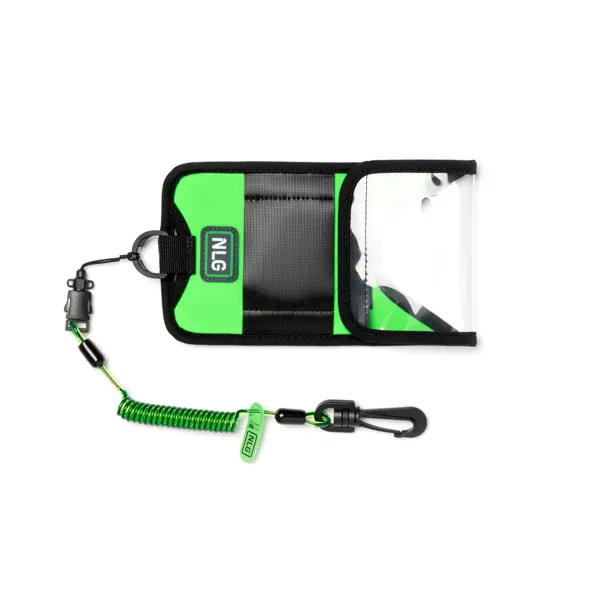 Telefonetui NLG mit 1 kg Tragfähigkeit – Kunststoff, grün-schwarz, 180×100 mm