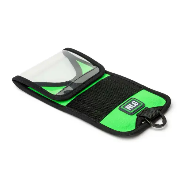 Telefonetui NLG mit 1 kg Tragfähigkeit – Kunststoff, grün-schwarz, 180×100 mm