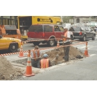 Tensacone Verkehrsleitkegel-Kassette, orange – rot-weißes Band 3,65 m