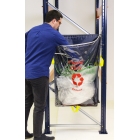 Transparenter Hängesack für Abfallsortierregale, RackSack Clear 160 l, 