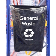 Transparenter Hängesack für Abfallsortierung, RackSack Clear 160 l, 