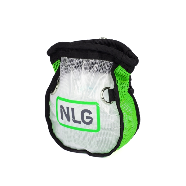 Transparentes selbstschließendes Werkzeugetui NLG mit Tragfähigkeit 5 kg – Kunststoff, grün-schwarz, 250×200×100 mm